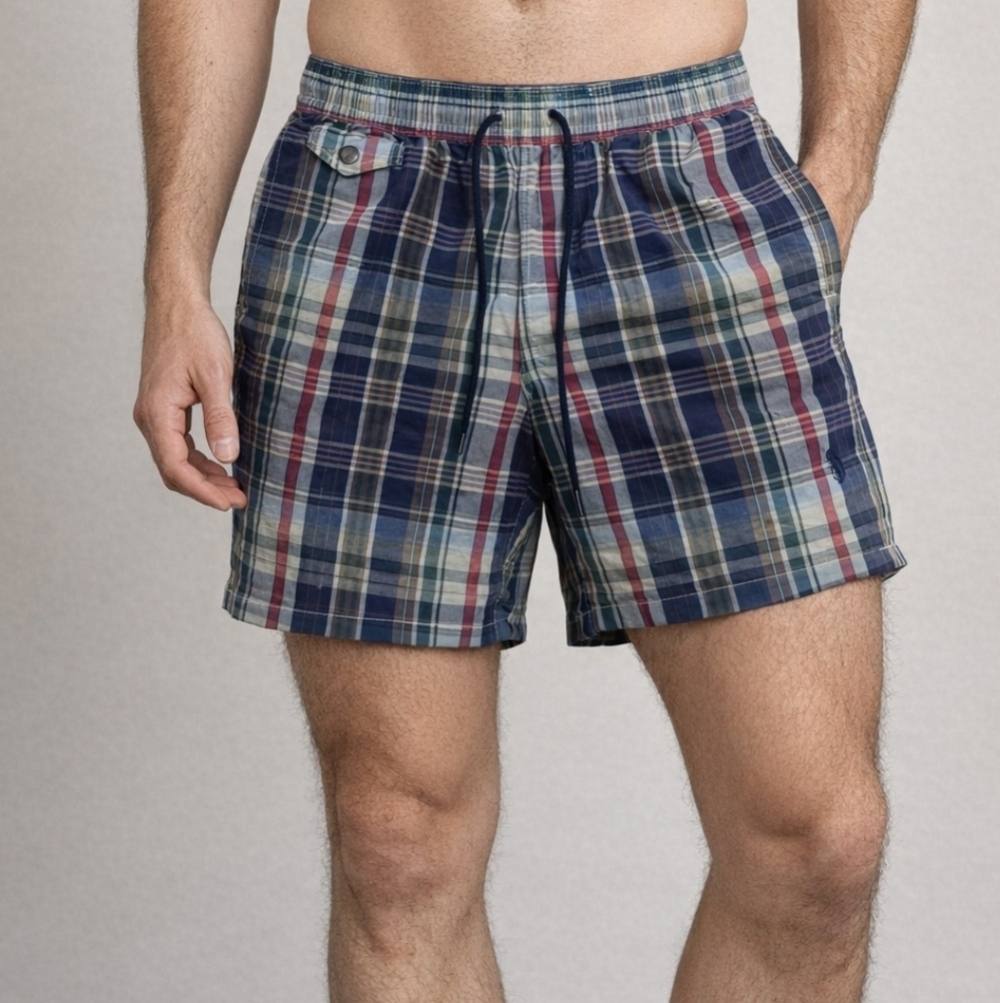 Polo Ralph Lauren Checkered Plaid Swim Trunks Small